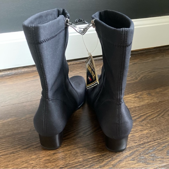 Ara Luftpolster Black GoreTex Rain Boots Women's Size 6 Waterproof Comfort - Picture 3 of 7